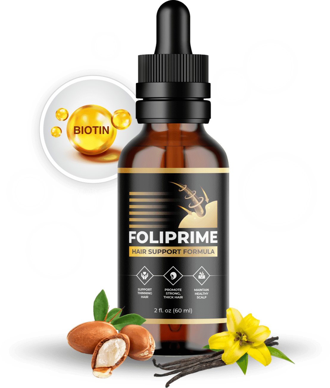 FoliPrime hair support formula bottle - scalp treatment for hair growth